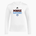 Westtown School official sideline store <span class="pdp-name-mascot">Westtown Pioneers</span> adidas Women's Long Sleeve Pregame Tee Front Thumbnail