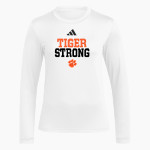 Globe Tigers adidas Women's Long Sleeve Pregame Tee Front Thumbnail