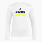 Mahone Mustangs adidas Women's Long Sleeve Pregame Tee Front Thumbnail
