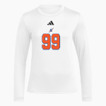 EDISON HIGH SCHOOL CHARGERS <span class="pdp-name-mascot">EDISON CHARGERS</span> adidas Women's Long Sleeve Pregame Tee Front Thumbnail