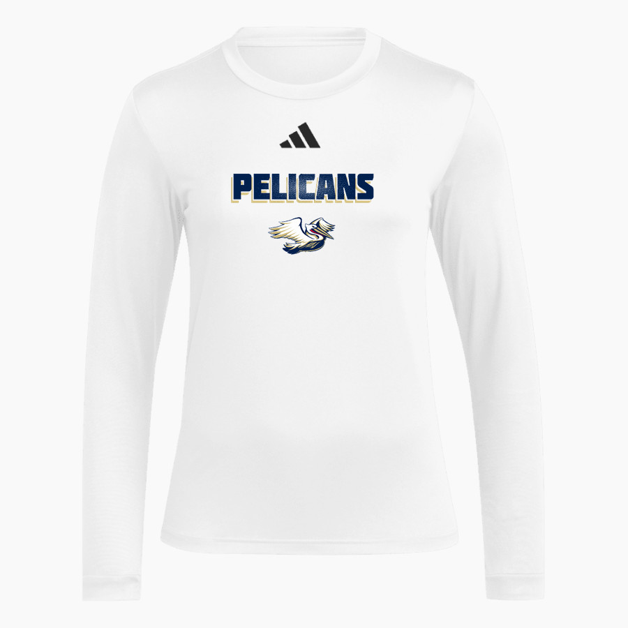 Morris Jeff Pelicans adidas Women's Long Sleeve Pregame Tee