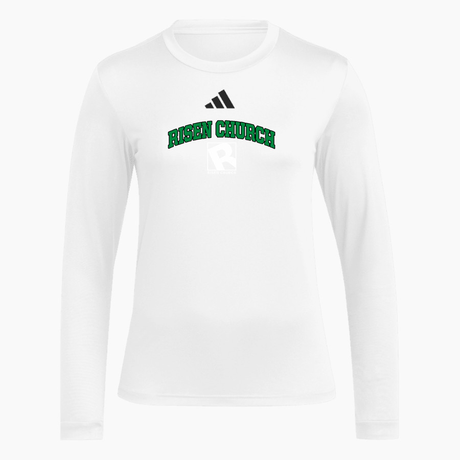 Risen Church <span class="pdp-name-mascot">Risen Church</span> adidas Women's Long Sleeve Pregame Tee