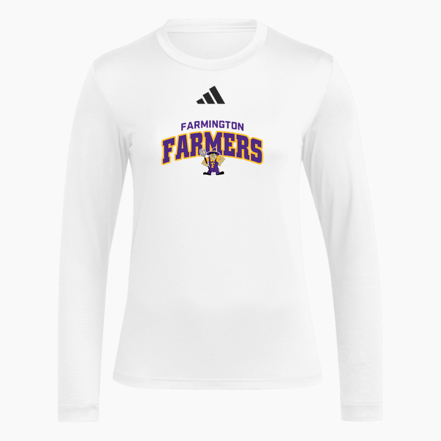 FARMINGTON HIGH SCHOOL FARMERS <span class="pdp-name-mascot">FARMINGTON FARMERS</span> adidas Women's Long Sleeve Pregame Tee