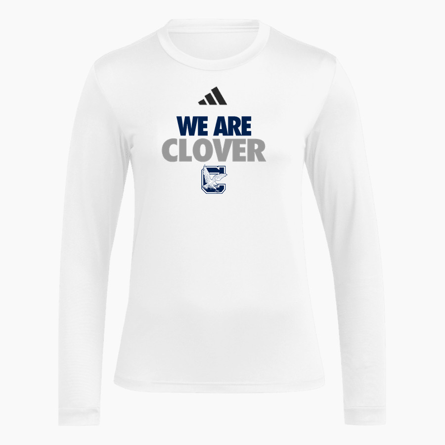 CLOVER HIGH SCHOOL BLUE EAGLES <span class="pdp-name-mascot">CLOVER BLUE EAGLES</span> adidas Women's Long Sleeve Pregame Tee