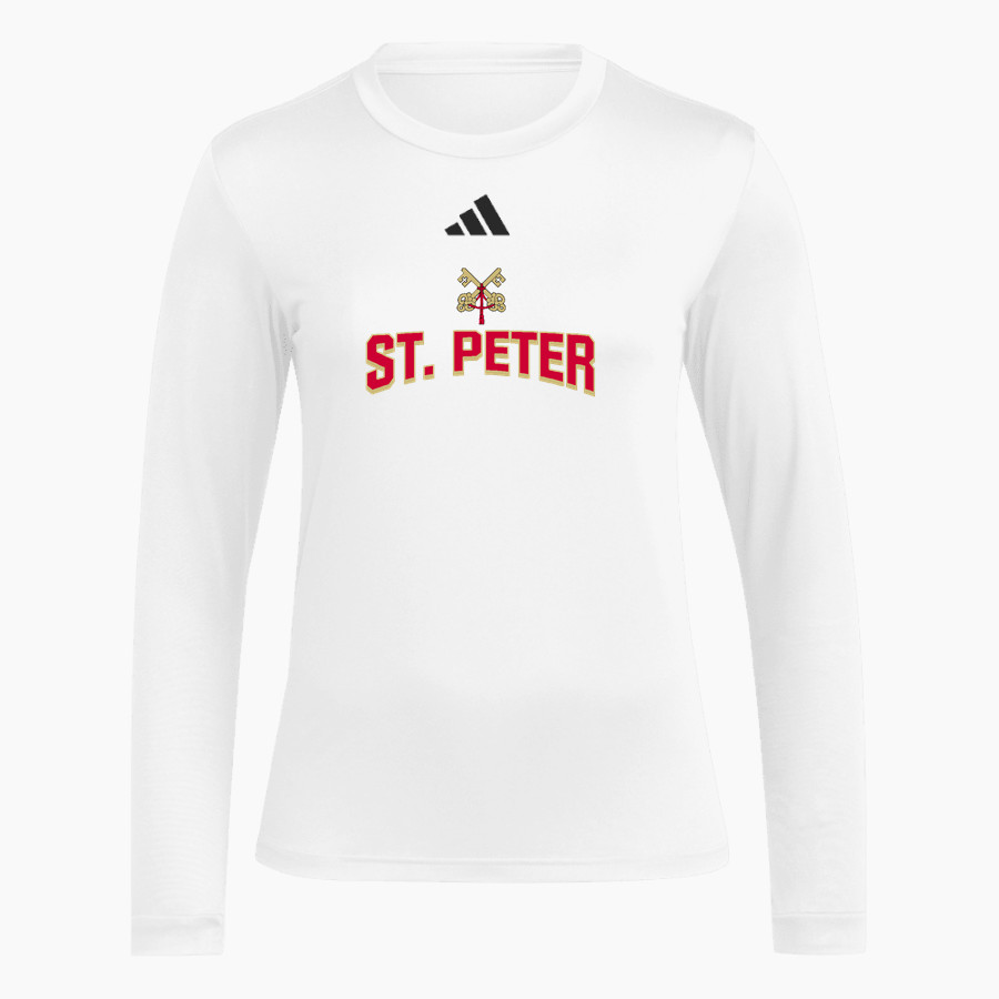 Church & School of St. Peter <span class="pdp-name-mascot">n/a</span> adidas Women's Long Sleeve Pregame Tee