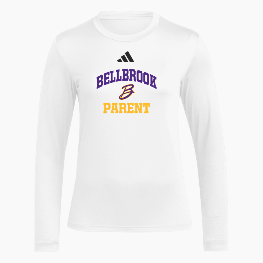 BELLBROOK GOLDEN EAGLES The Official Online Store <span class="pdp-name-mascot">BELLBROOK GOLDEN EAGLES</span> adidas Women's Long Sleeve Pregame Tee