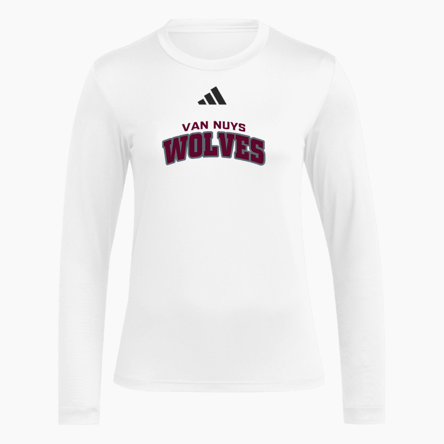 VAN NUYS HIGH SCHOOL WOLVES <span class="pdp-name-mascot">VAN NUYS WOLVES</span> adidas Women's Long Sleeve Pregame Tee