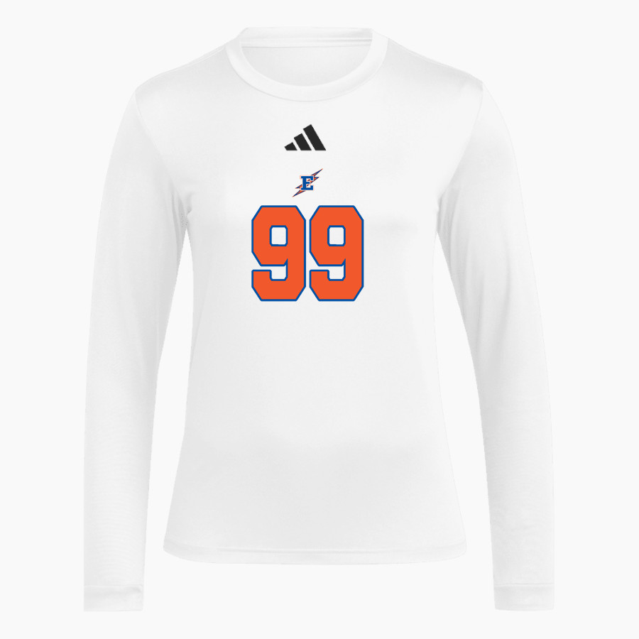 EDISON HIGH SCHOOL CHARGERS <span class="pdp-name-mascot">EDISON CHARGERS</span> adidas Women's Long Sleeve Pregame Tee