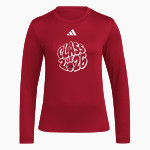 Goshen RedHawks <span class="pdp-name-mascot">Goshen RedHawks</span> adidas Women's Long Sleeve Pregame Tee Front Thumbnail