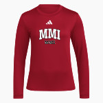 MMI PREPARATORY SCHOOL PREPPERS adidas Women's Long Sleeve Pregame Tee Front Thumbnail