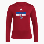 Mesquite Desert Dogs adidas Women's Long Sleeve Pregame Tee Front Thumbnail