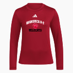BRUNSWICK R-2 HIGH SCHOOL WILDCATS adidas Women's Long Sleeve Pregame Tee Front Thumbnail