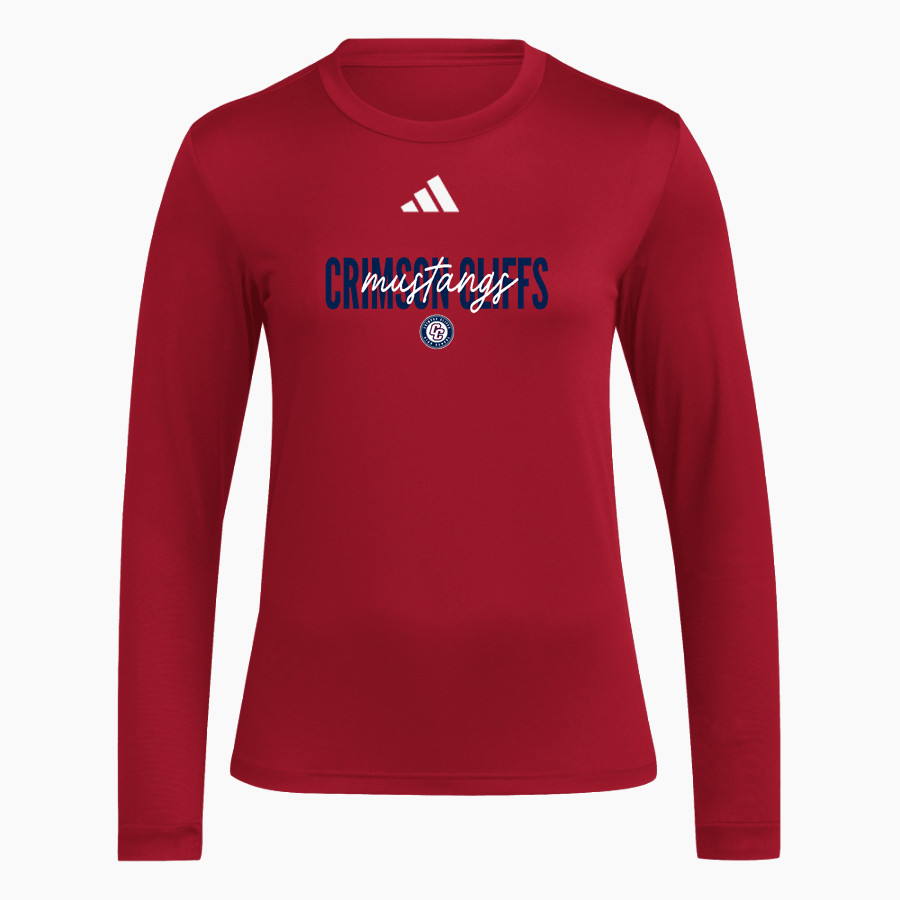Crimson Cliffs Mustangs <span class="pdp-name-mascot">Crimson Cliffs Mustangs</span> adidas Women's Long Sleeve Pregame Tee