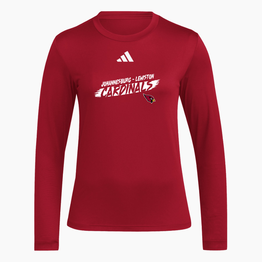 JOHANNESBURG-LEWISTON HIGH SCH CARDINALS <span class="pdp-name-mascot">JOHANNESBURG - LEWISTON CARDINALS</span> adidas Women's Long Sleeve Pregame Tee
