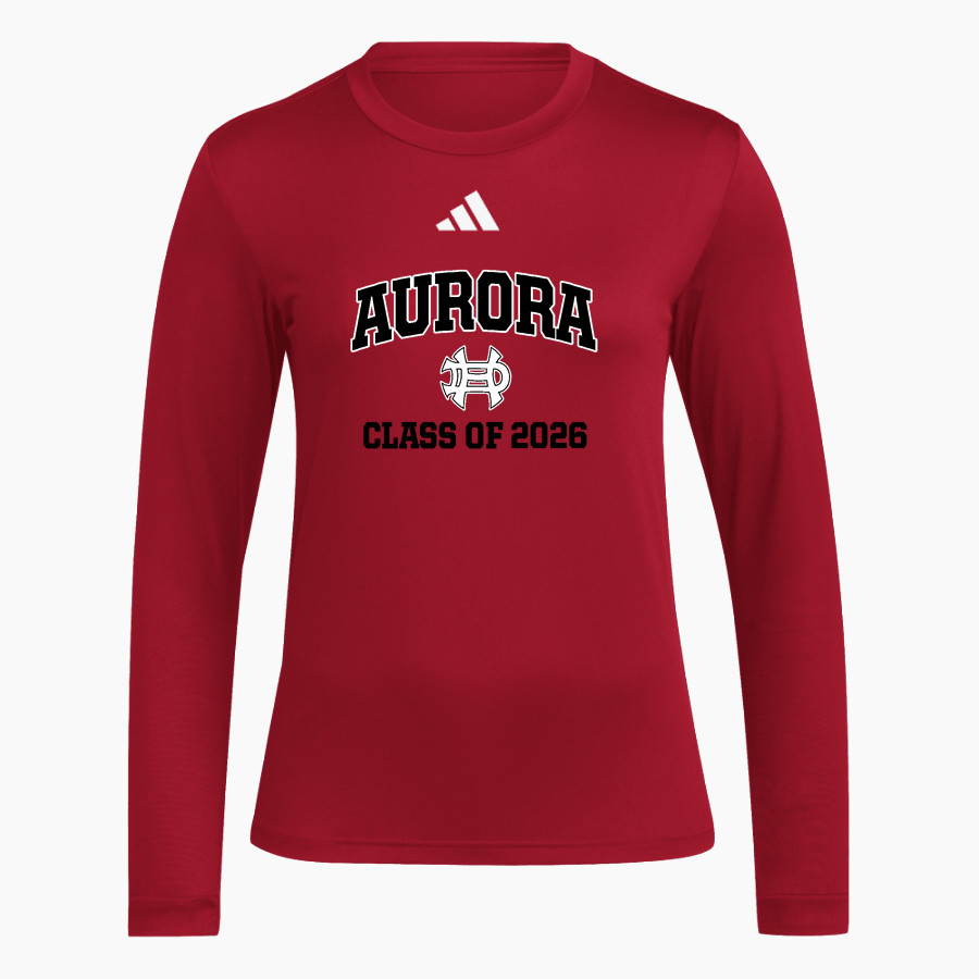 AURORA HIGH SCHOOL HOUN DAWGS <span class="pdp-name-mascot">AURORA HOUN DAWGS</span> adidas Women's Long Sleeve Pregame Tee