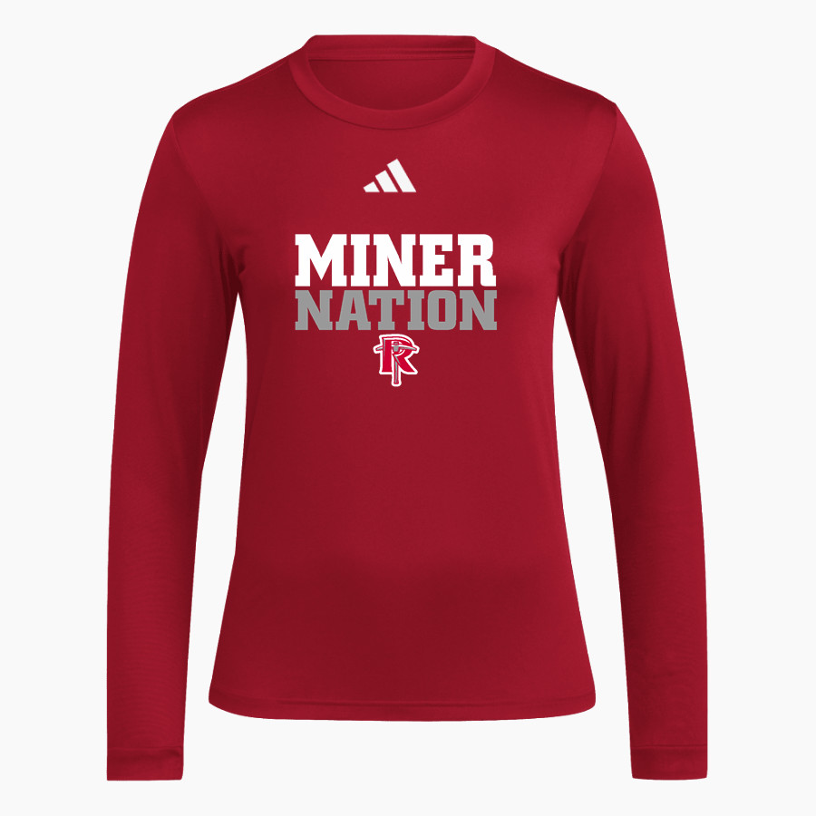 Red Top Miners adidas Women's Long Sleeve Pregame Tee