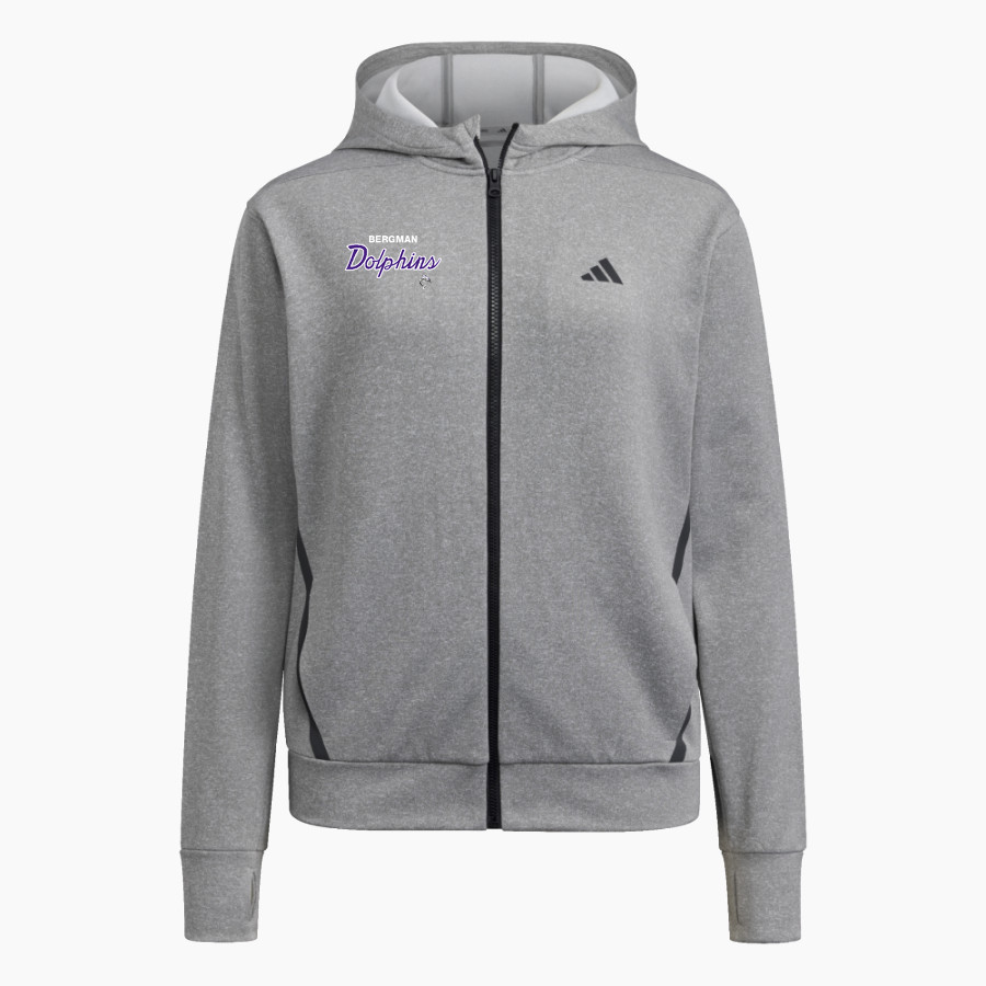 Bergman Dolphins <span class="pdp-name-mascot">Frank V. Bergman Elementary Dolphins</span> adidas Women's Game & Go Full Zip Training Hoody