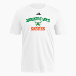 Communion of Saints School Sabres official sideline store <span class="pdp-name-mascot">Communion of Saints School Sabres</span> adidas Men's Fresh Short Sleeve Tee Front Thumbnail