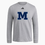Merrill Mustangs adidas Men's Long Sleeve Fresh Tee Front Thumbnail