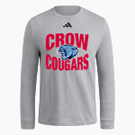 CROW HIGH SCHOOL Cougars Online Store <span class="pdp-name-mascot">CROW COUGARS</span> adidas Men's Long Sleeve Fresh Tee Front Thumbnail