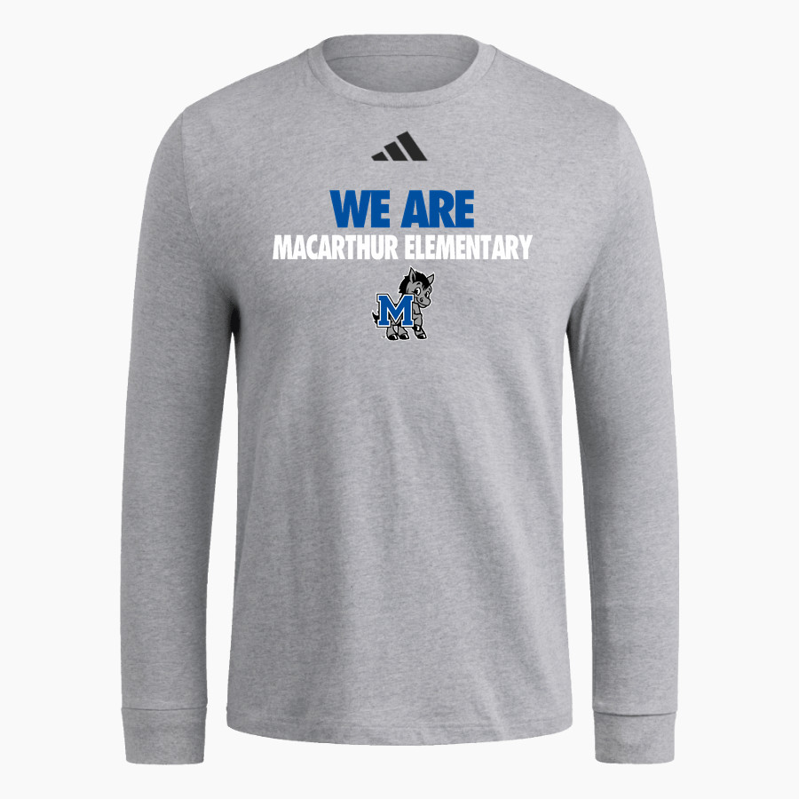 MacArthur Elementary Mustangs adidas Men's Long Sleeve Fresh Tee