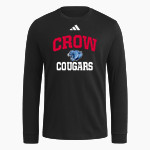 CROW HIGH SCHOOL Cougars Online Store <span class="pdp-name-mascot">CROW COUGARS</span> adidas Men's Long Sleeve Fresh Tee Front Thumbnail