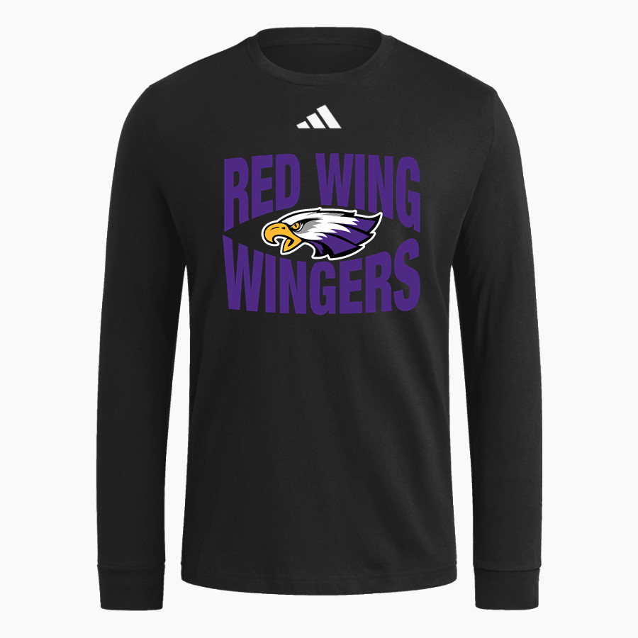 RED WING HIGH SCHOOL WINGERS <span class="pdp-name-mascot">RED WING WINGERS</span> adidas Men's Long Sleeve Fresh Tee
