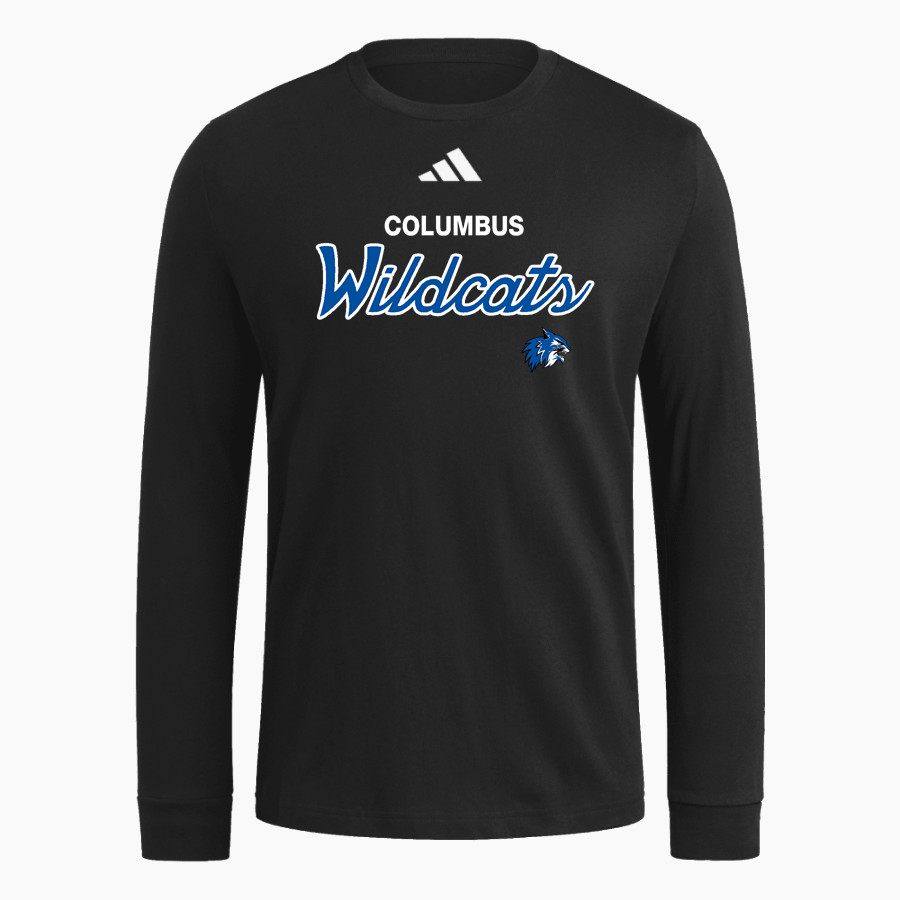 COLUMBUS COMMUNITY HIGH SCHOOL WILDCATS <span class="pdp-name-mascot">COLUMBUS WILDCATS</span> adidas Men's Long Sleeve Fresh Tee