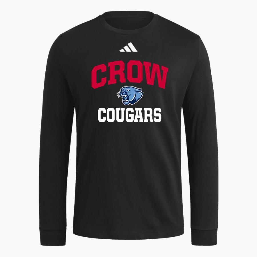 CROW HIGH SCHOOL Cougars Online Store <span class="pdp-name-mascot">CROW COUGARS</span> adidas Men's Long Sleeve Fresh Tee