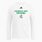 EVERGREEN PARK HIGH SCHOOL MUSTANGS <span class="pdp-name-mascot">EVERGREEN PARK MUSTANGS</span> adidas Men's Long Sleeve Fresh Tee Front Thumbnail