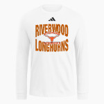 Riverwood Longhorns adidas Men's Long Sleeve Fresh Tee Front Thumbnail