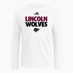 LINCOLN HIGH SCHOOL WOLVES <span class="pdp-name-mascot">LINCOLN WOLVES</span> adidas Men's Long Sleeve Fresh Tee Front Thumbnail