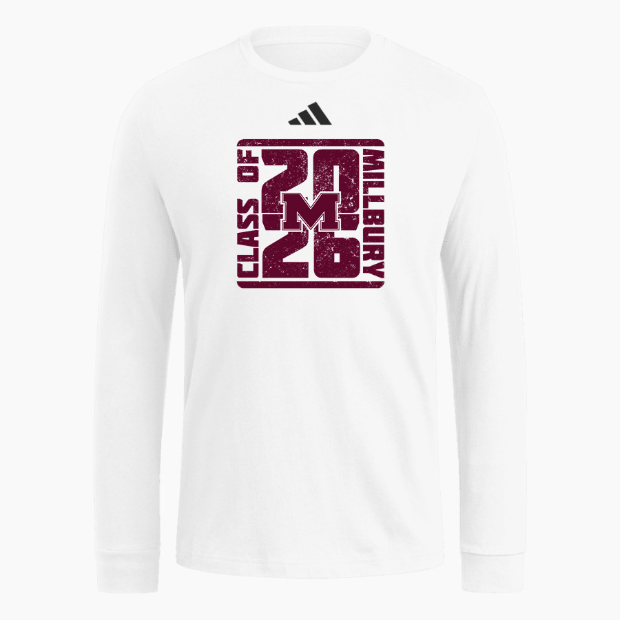 MILLBURY SR HIGH SCHOOL WOOLIES <span class="pdp-name-mascot">MILLBURY MEMORIAL WOOLIES</span> adidas Men's Long Sleeve Fresh Tee