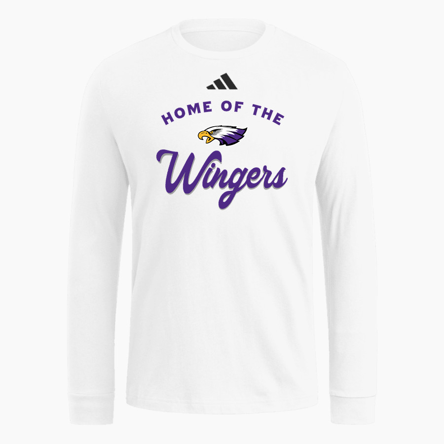 RED WING HIGH SCHOOL WINGERS <span class="pdp-name-mascot">RED WING WINGERS</span> adidas Men's Long Sleeve Fresh Tee