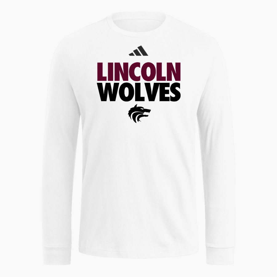 LINCOLN HIGH SCHOOL WOLVES <span class="pdp-name-mascot">LINCOLN WOLVES</span> adidas Men's Long Sleeve Fresh Tee