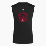 ATHENS HIGH SCHOOL RED HAWKS adidas Men's TECHFIT Compression Sleeveless Tee Front Thumbnail