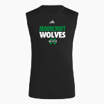 MOORCROFT HIGH SCHOOL WOLVES <span class="pdp-name-mascot">MOORCROFT WOLVES</span> adidas Men's TECHFIT Compression Sleeveless Tee Front Thumbnail
