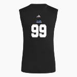 Clinton Christian Warriors adidas Men's TECHFIT Compression Sleeveless Tee Front Thumbnail