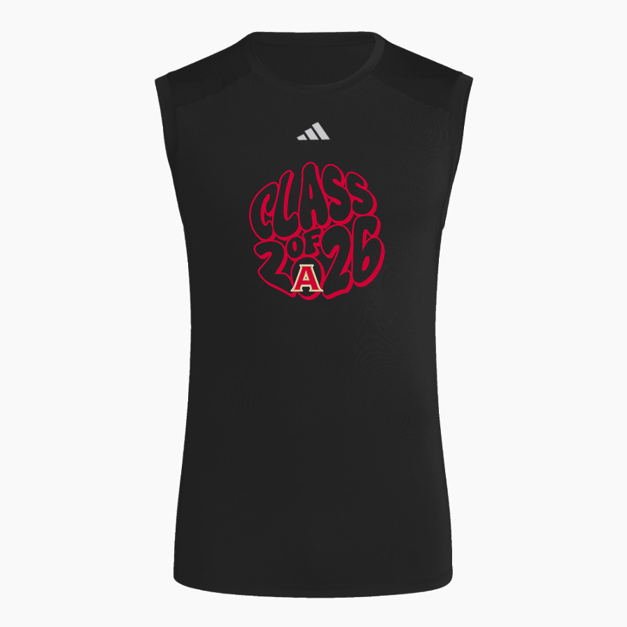 ATHENS HIGH SCHOOL RED HAWKS adidas Men's TECHFIT Compression Sleeveless Tee