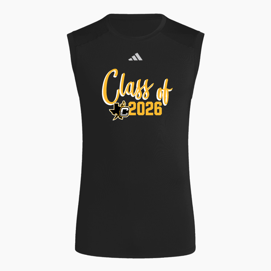 CRANDALL HIGH SCHOOL PIRATES <span class="pdp-name-mascot">CRANDALL PIRATES</span> adidas Men's TECHFIT Compression Sleeveless Tee