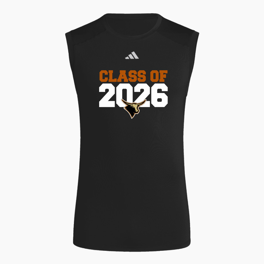 Kell Longhorns <span class="pdp-name-mascot">Kell Longhorns</span> adidas Men's TECHFIT Compression Sleeveless Tee