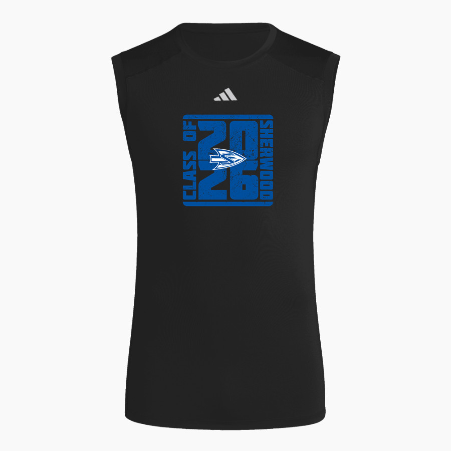 SHERWOOD HIGH SCHOOL WARRIORS <span class="pdp-name-mascot">SHERWOOD WARRIORS</span> adidas Men's TECHFIT Compression Sleeveless Tee