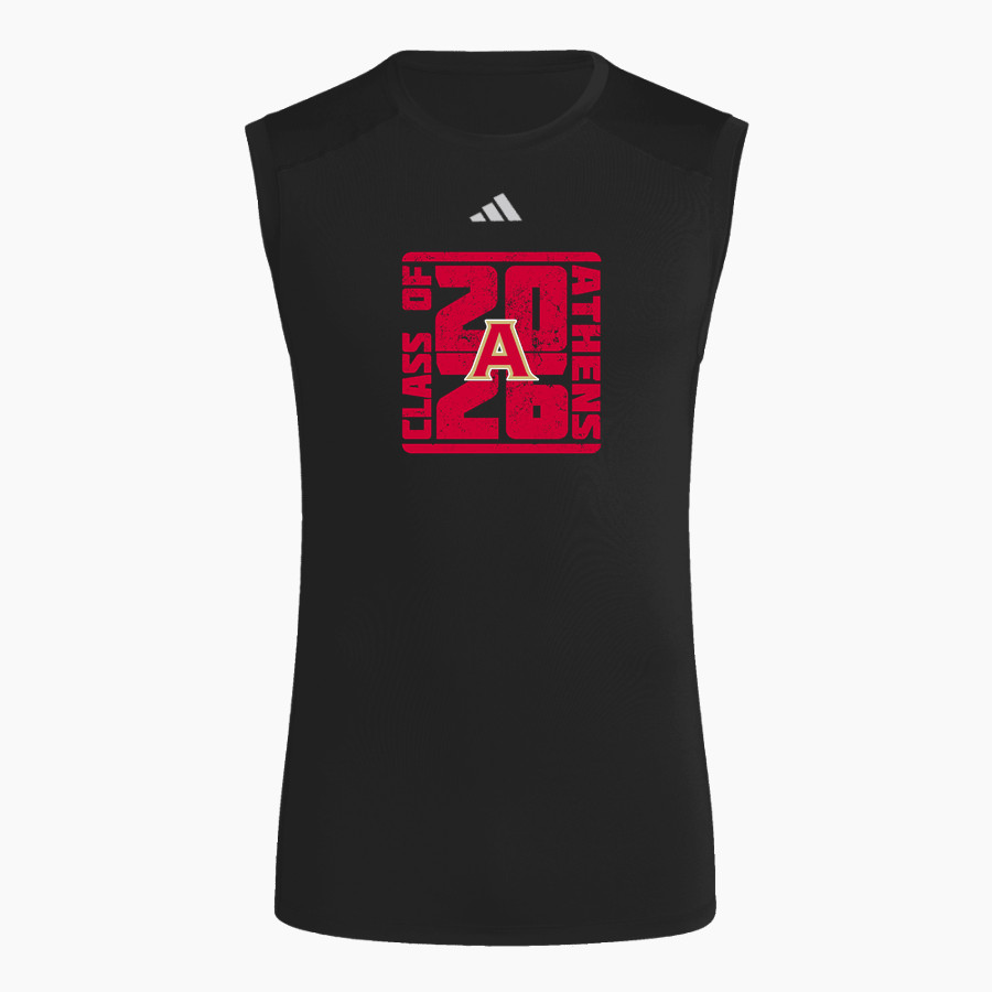 ATHENS HIGH SCHOOL RED HAWKS <span class="pdp-name-mascot">ATHENS RED HAWKS</span> adidas Men's TECHFIT Compression Sleeveless Tee