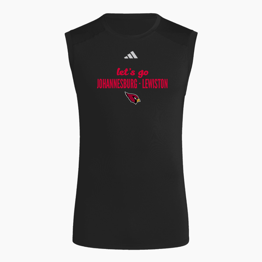 JOHANNESBURG-LEWISTON HIGH SCH CARDINALS <span class="pdp-name-mascot">JOHANNESBURG - LEWISTON CARDINALS</span> adidas Men's TECHFIT Compression Sleeveless Tee