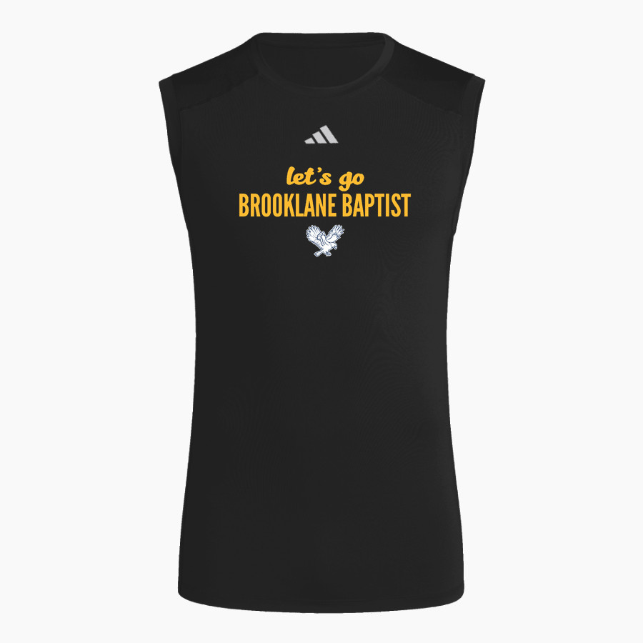 Brooklane Baptist Eagles adidas Men's TECHFIT Compression Sleeveless Tee