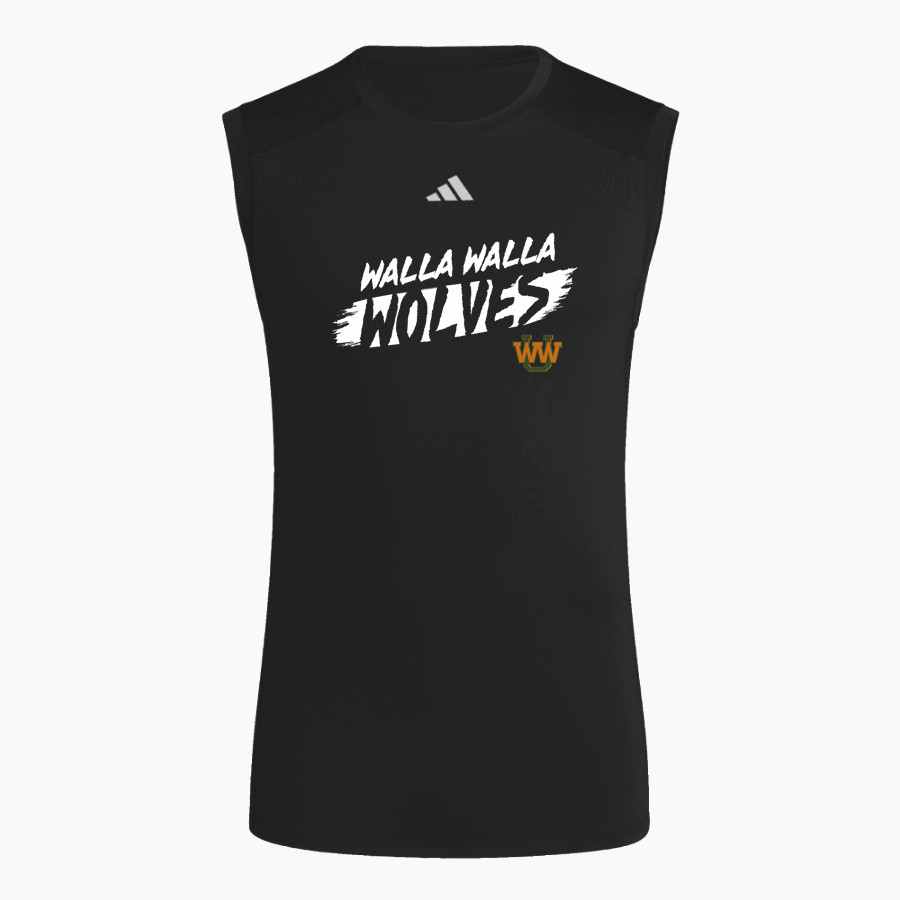 Walla Walla Wolves <span class="pdp-name-mascot">Walla Walla Wolves</span> adidas Men's TECHFIT Compression Sleeveless Tee
