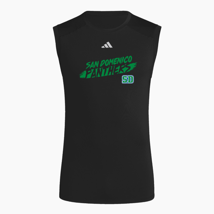 San Domenico Panthers <span class="pdp-name-mascot">San Domenico Panthers</span> adidas Men's TECHFIT Compression Sleeveless Tee