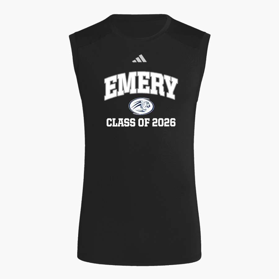 Emery Jaguars adidas Men's TECHFIT Compression Sleeveless Tee