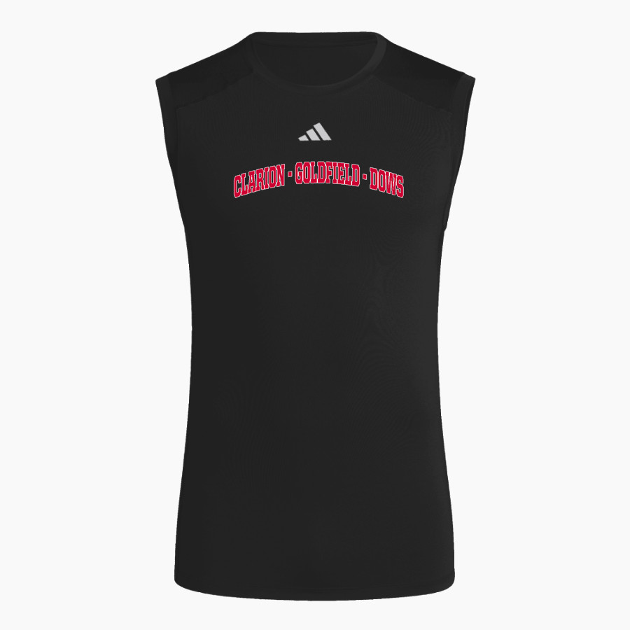 CLARION-GOLDFIELD-DOWS HIGH SCHOOL COWBOYS <span class="pdp-name-mascot">CLARION - GOLDFIELD COWBOYS</span> adidas Men's TECHFIT Compression Sleeveless Tee