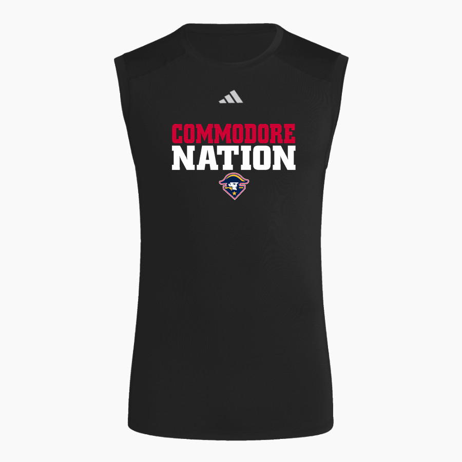 PERRY HIGH SCHOOL COMMODORES <span class="pdp-name-mascot">PERRY COMMODORES</span> adidas Men's TECHFIT Compression Sleeveless Tee